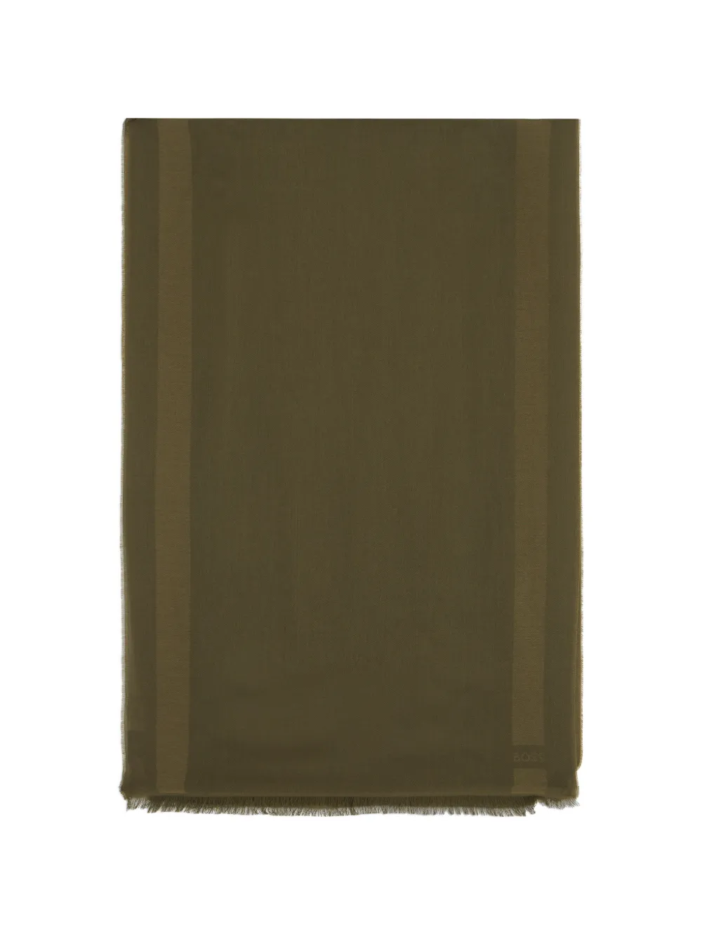 BOSS fringed scarf - Grün