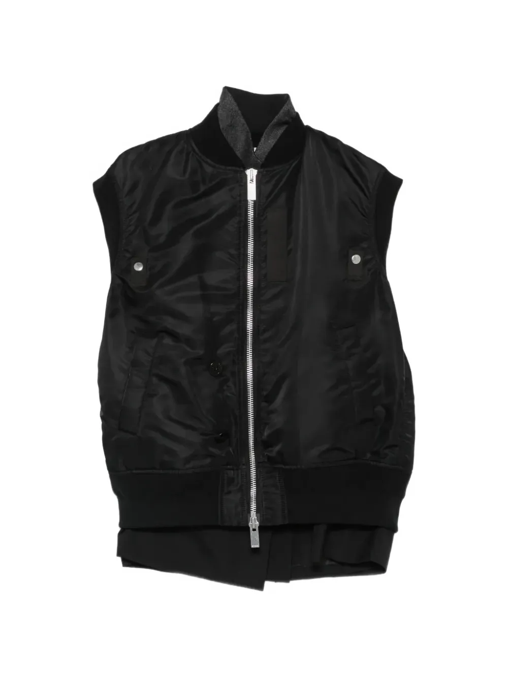sacai layered gilet - Schwarz