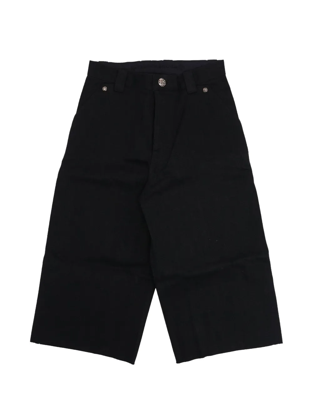 Chrome Hearts logo-detail denim shorts Zwart