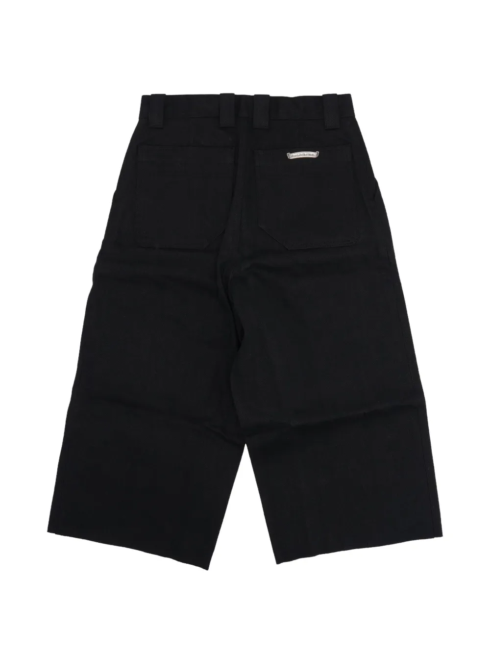 Chrome Hearts logo-detail denim shorts Zwart