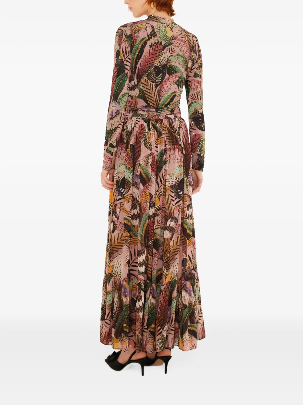 FARM Rio Artisanal Birds maxi-rok Roze