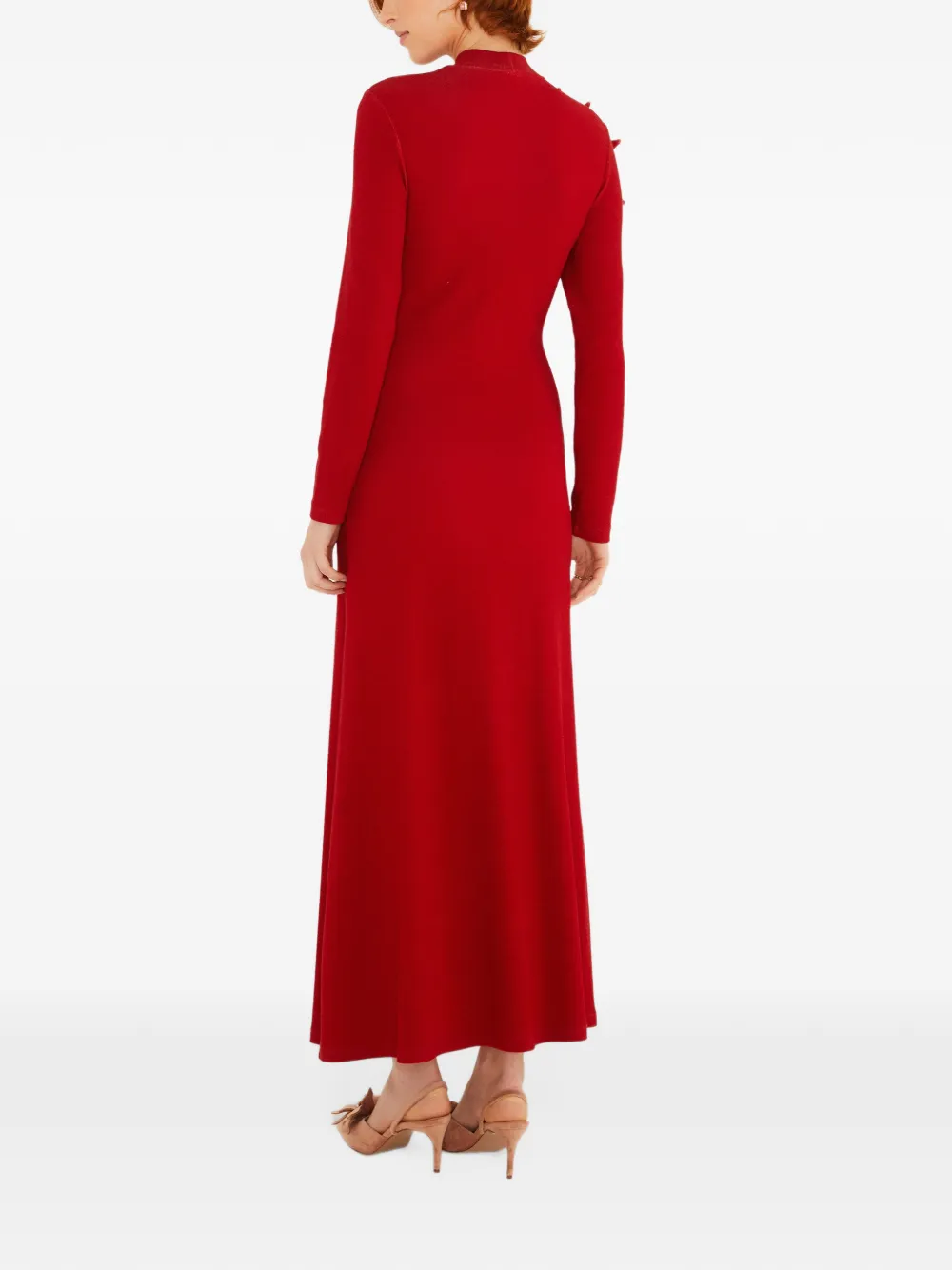 FARM Rio long-sleeve flowe maxi dress Rood