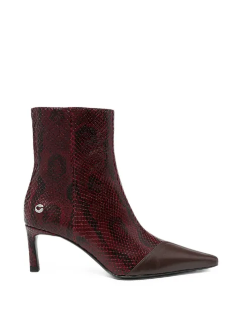 Coperni snake-effect leather boots