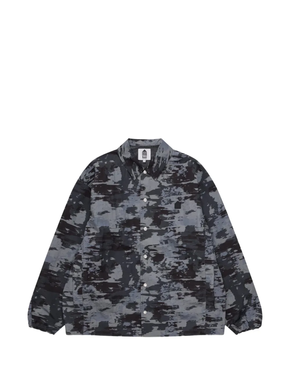 Dover Street Market abstract-print press-stud shirt jacket - Grigio