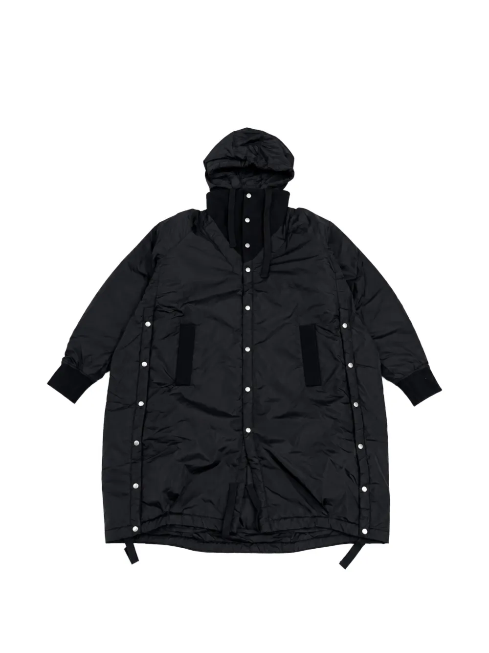 Dover Street Market hooded press-stud coat - Nero