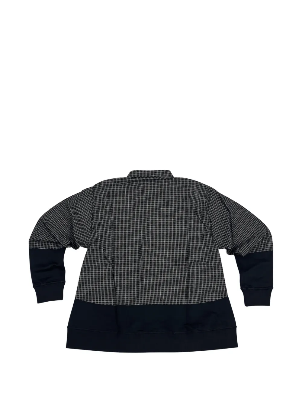 Dover Street Market grid-pattern panelled shirt Zwart
