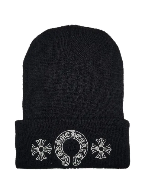 Chrome Hearts logo-embroidered beanie hat