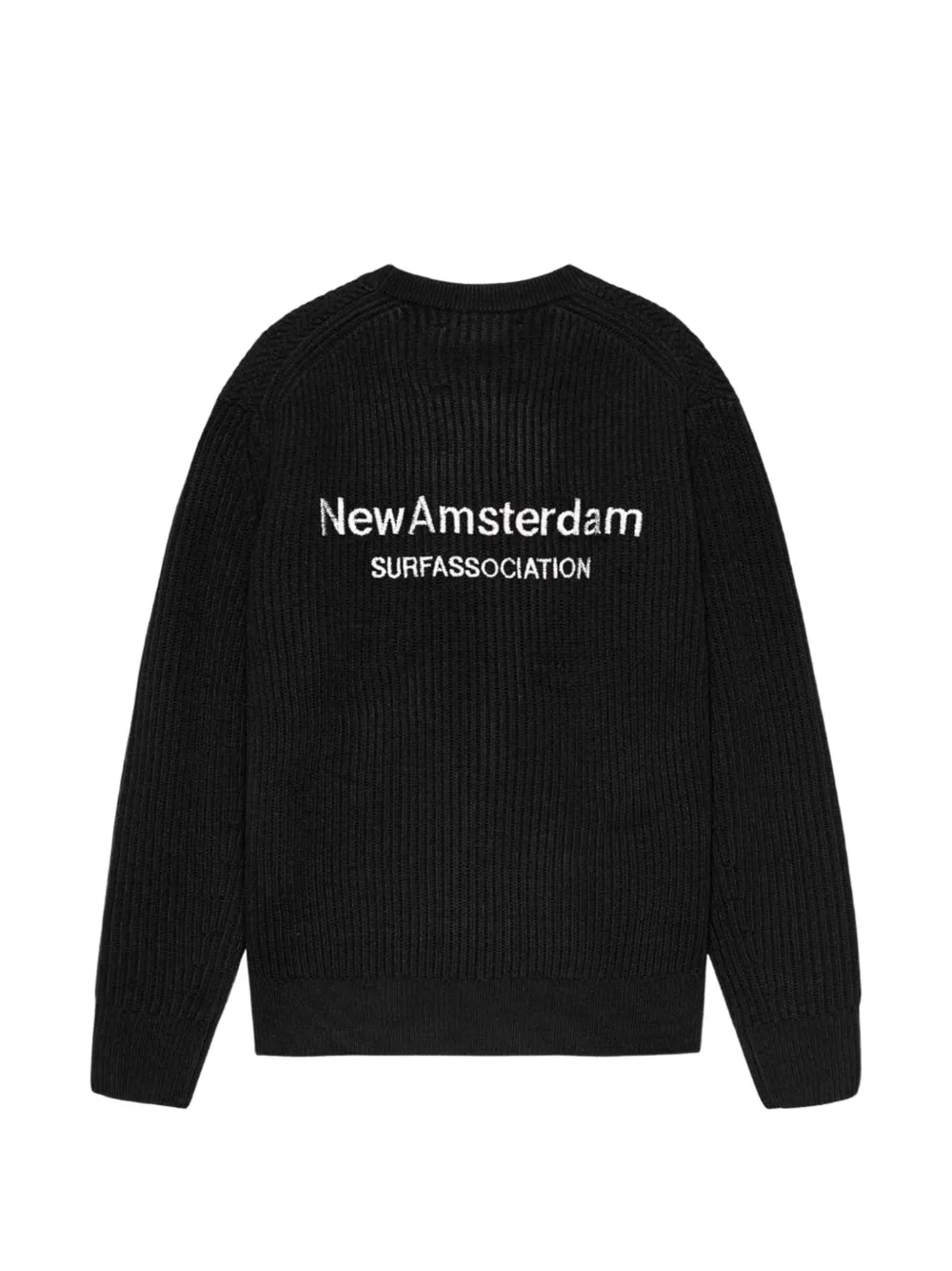 NEW AMSTERDAM Ribgebreide trui Zwart