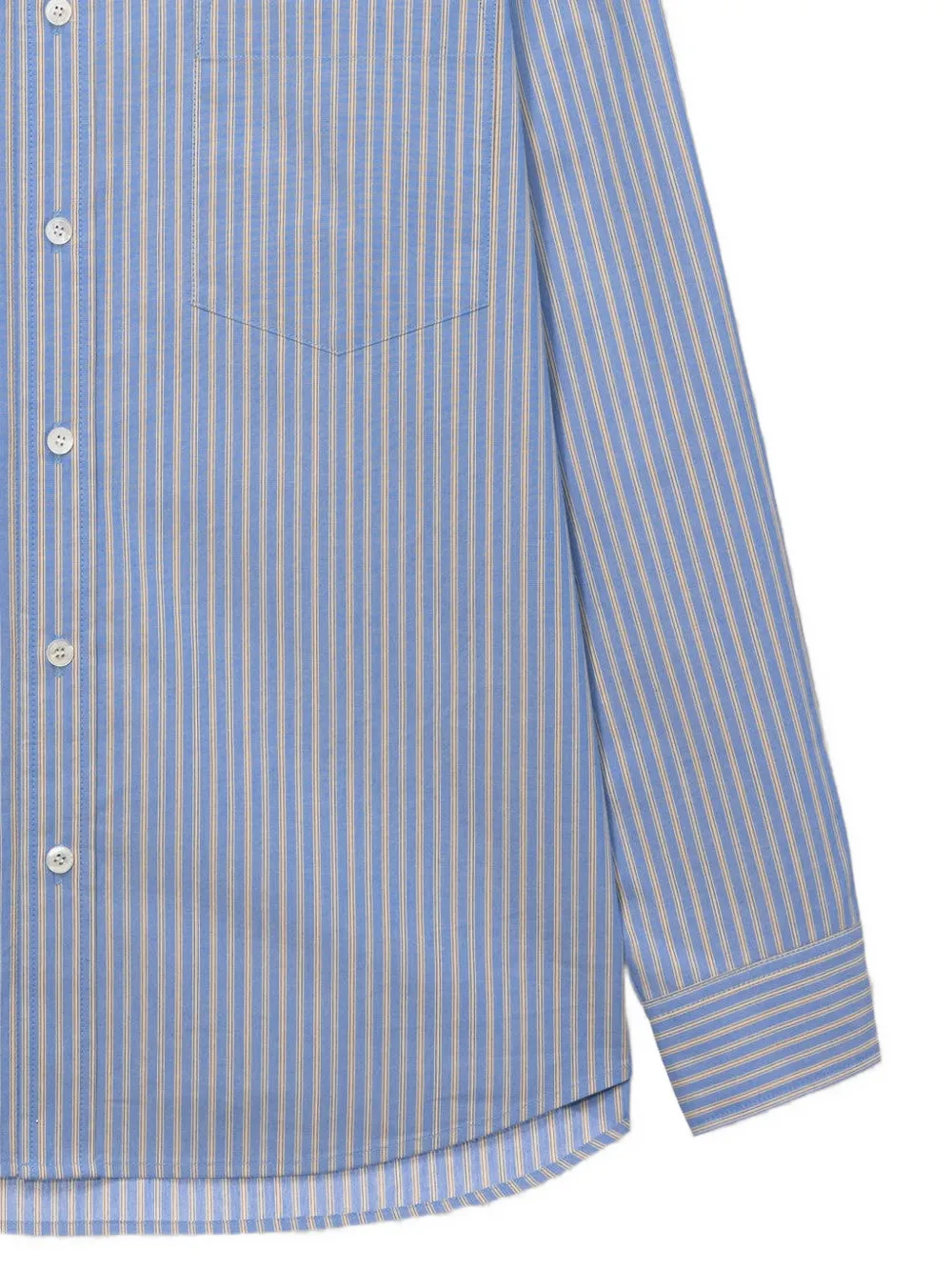 DUNST vertical-stripe shirt Blauw