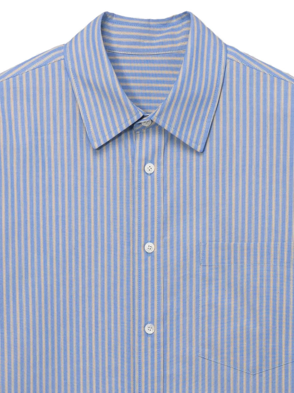 DUNST vertical-stripe shirt Blauw
