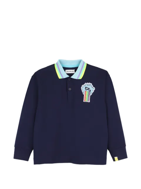 Billieblush graphic-patch long-sleeve polo shirt