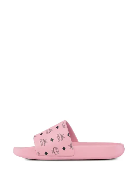MCM monogram-print slides