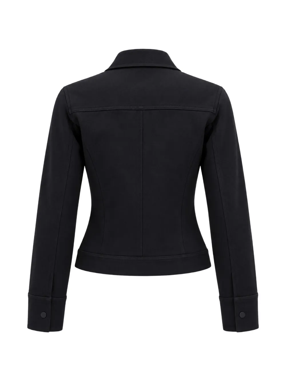 SIMKHAI ribbed-textured button-up jacket Zwart