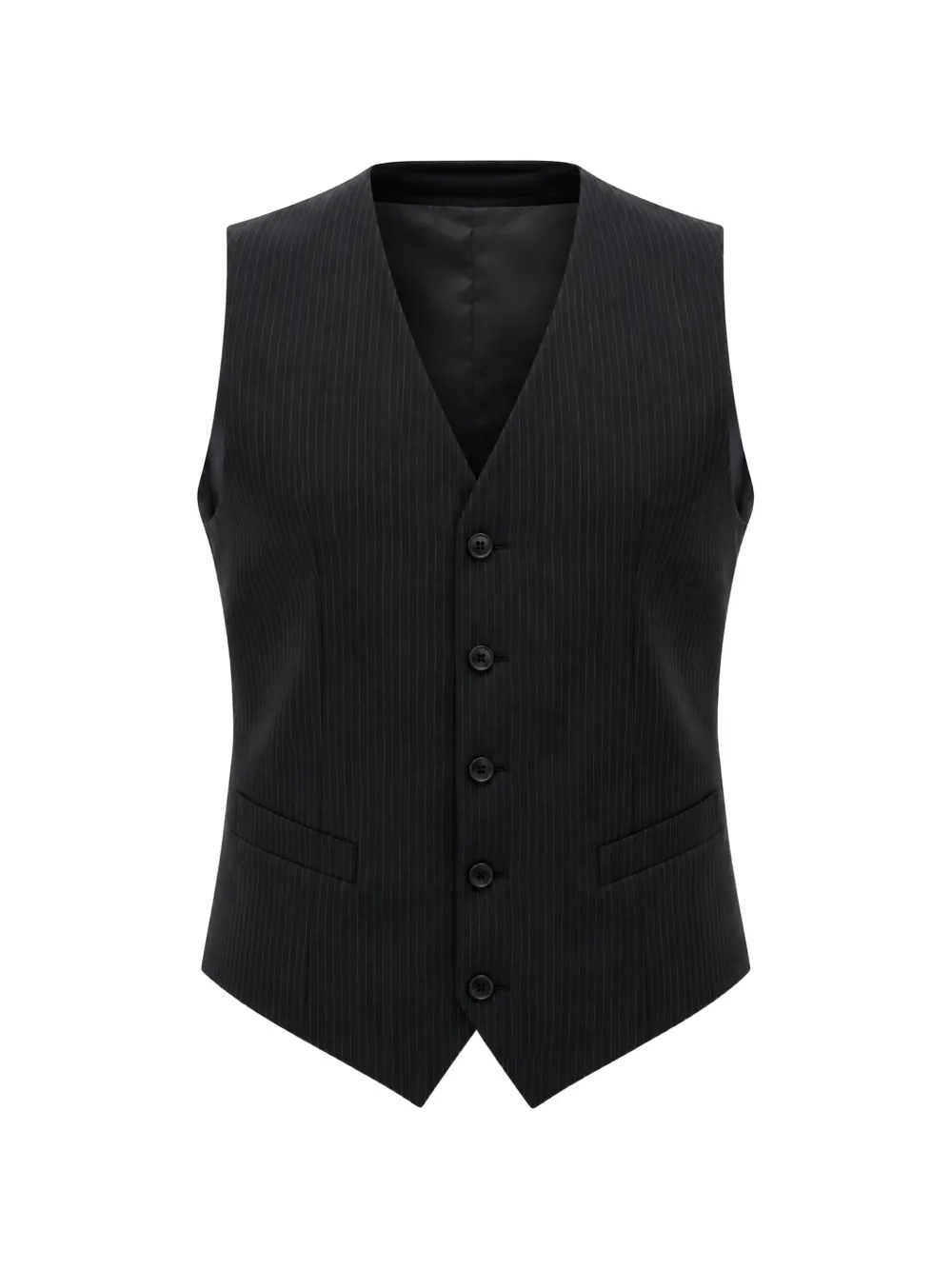 Dolce & Gabbana pinstripe-pattern single-breasted waistcoat - Schwarz