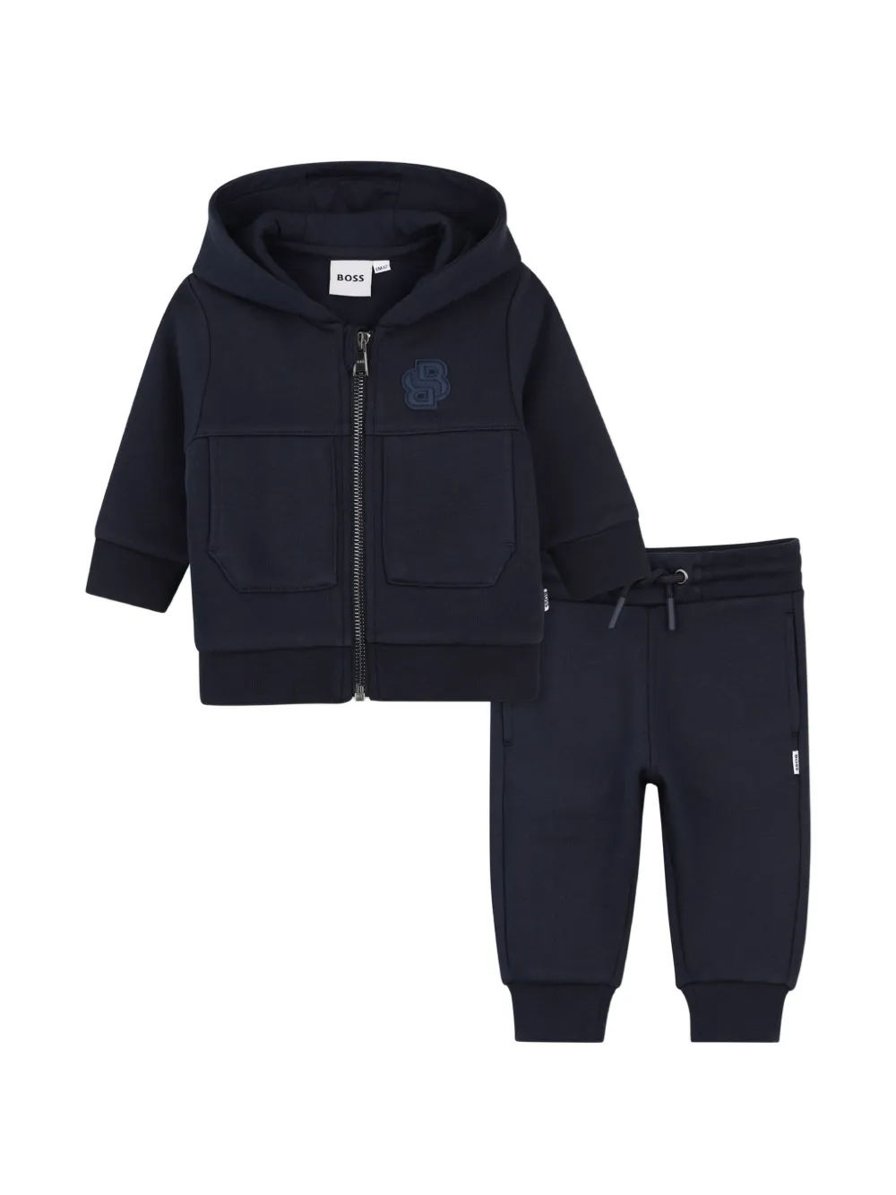 BOSS Kidswear logo-patch tracksuit set - Blu