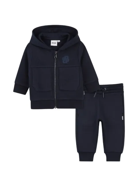 BOSS Kidswear logo-patch tracksuit set