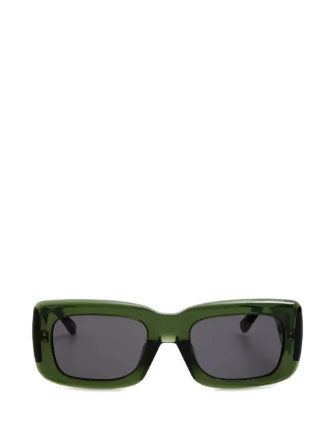 The Attico logo-plaque rectangle-frame sunglasses