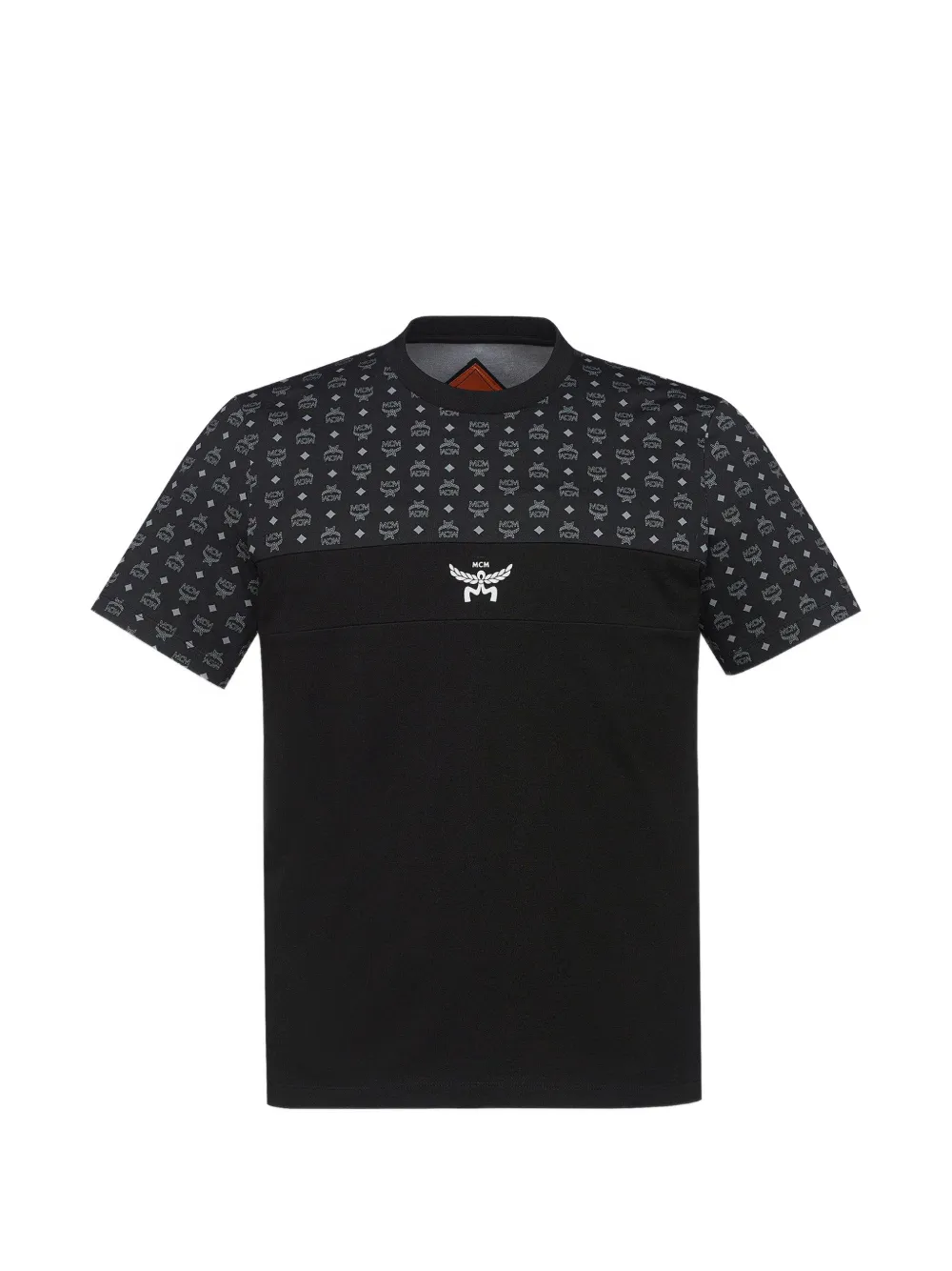 Mcm Monogram-print Logo-embroidered T-shirt In Black