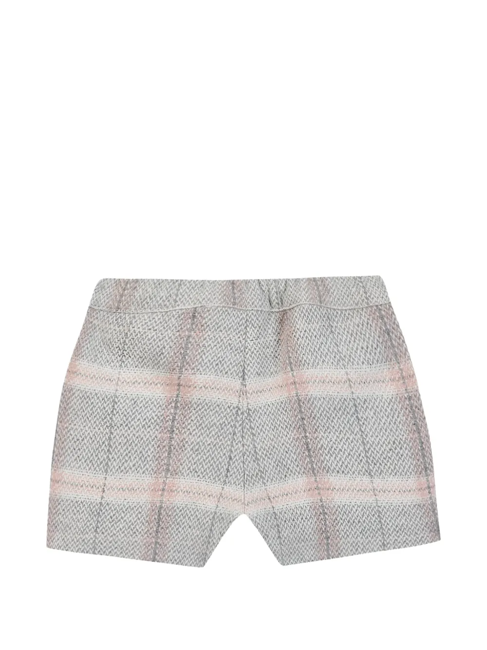 Tartine Et Chocolat check-pattern bow-detail shorts Grijs