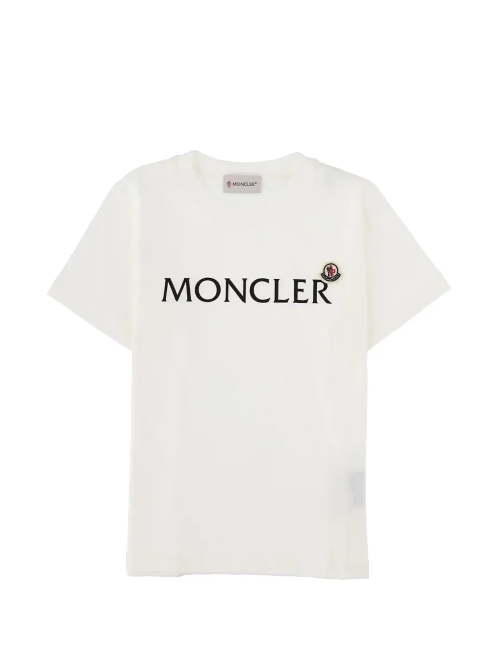 Moncler Enfant T-shirt met logoprint Wit