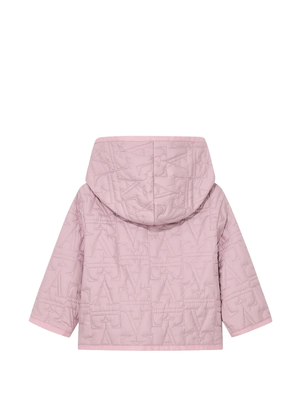 Emporio Armani Kids logo-quilted hooded jacket Roze