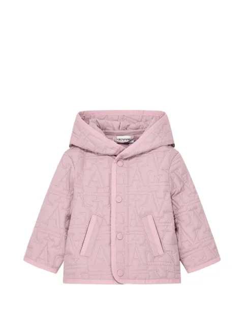 Emporio Armani Kids chaqueta con logo acolchado y capucha