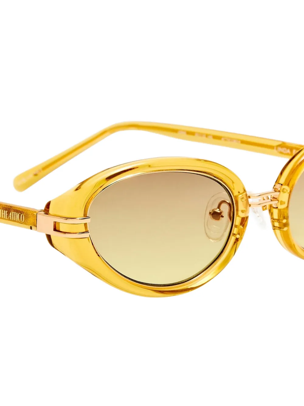 The Attico oval-frame sunglasses Geel