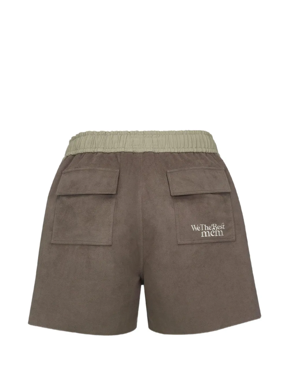 MCM x We The Best DJ Khaled s logo-embroidered elasticated shorts Bruin