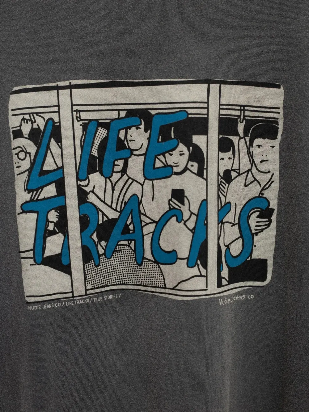 Nudie Jeans Koffe T-Shirt Grijs