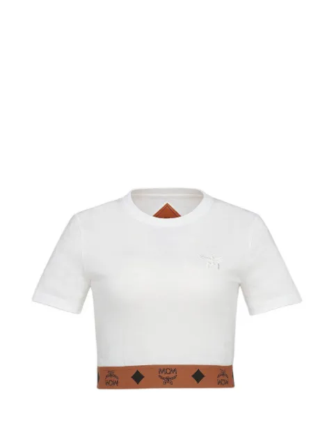 MCM Visetos monogram cropped cotton T-shirt