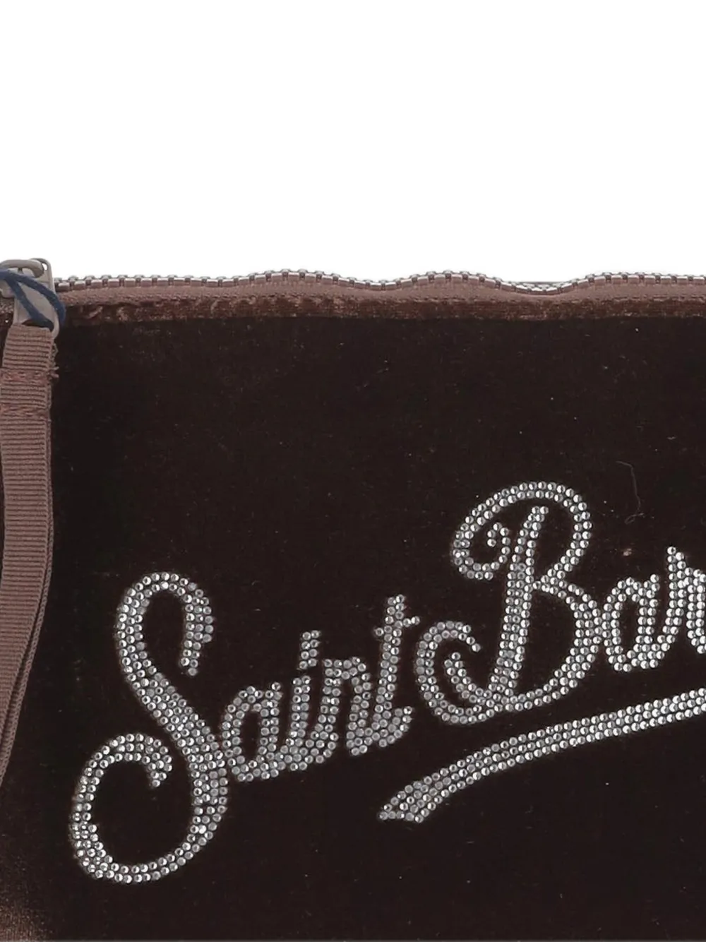MC2 Saint Barth Aline fluwelen clutch Bruin