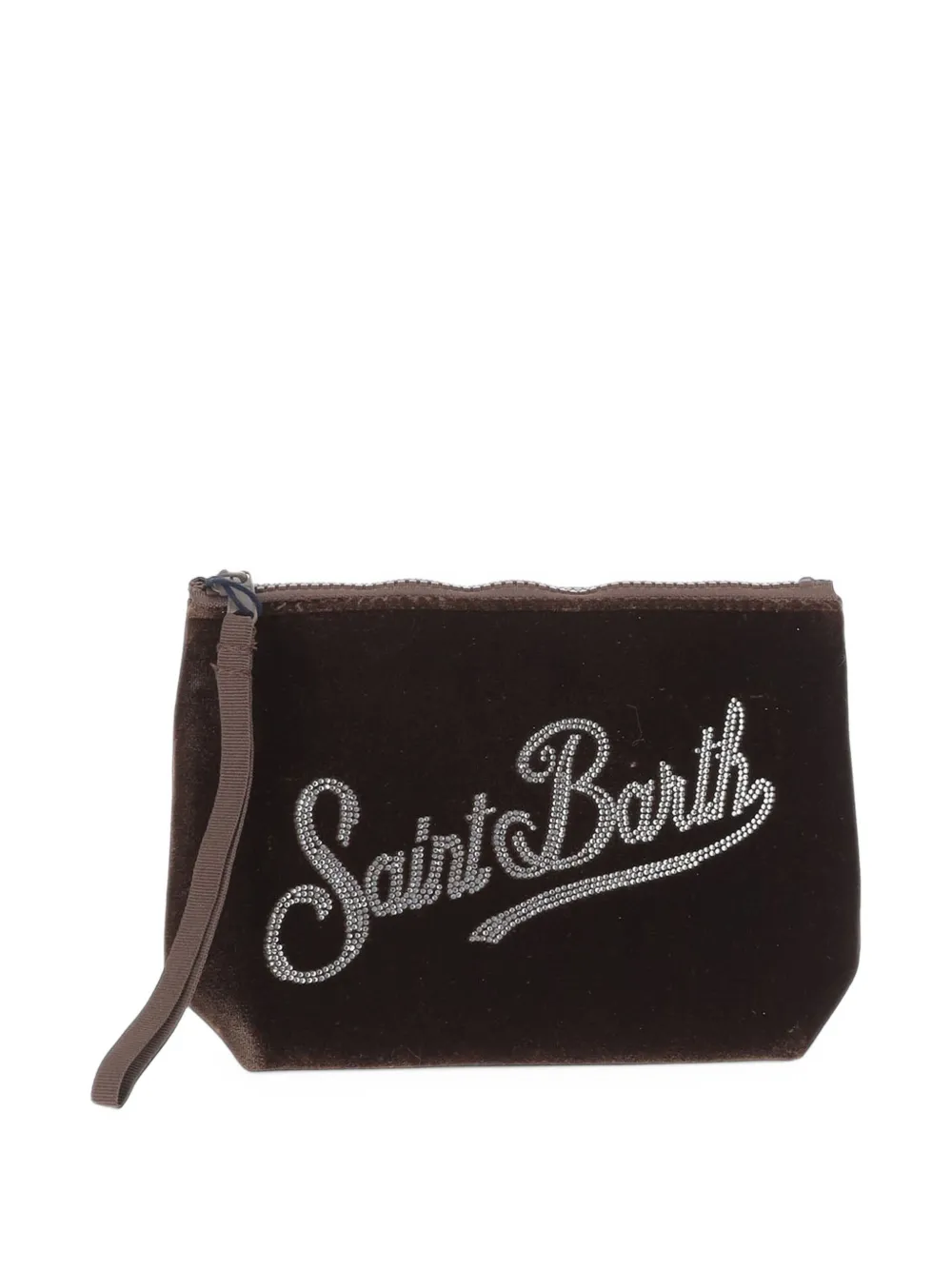MC2 Saint Barth Aline fluwelen clutch Bruin