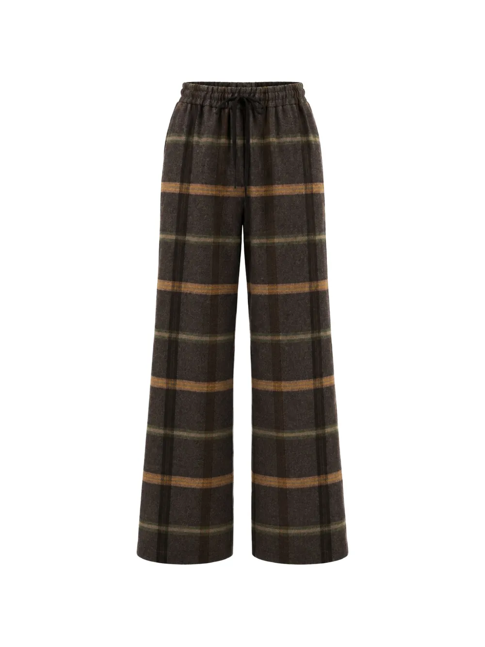 Alysi tartan flannel trousers Bruin