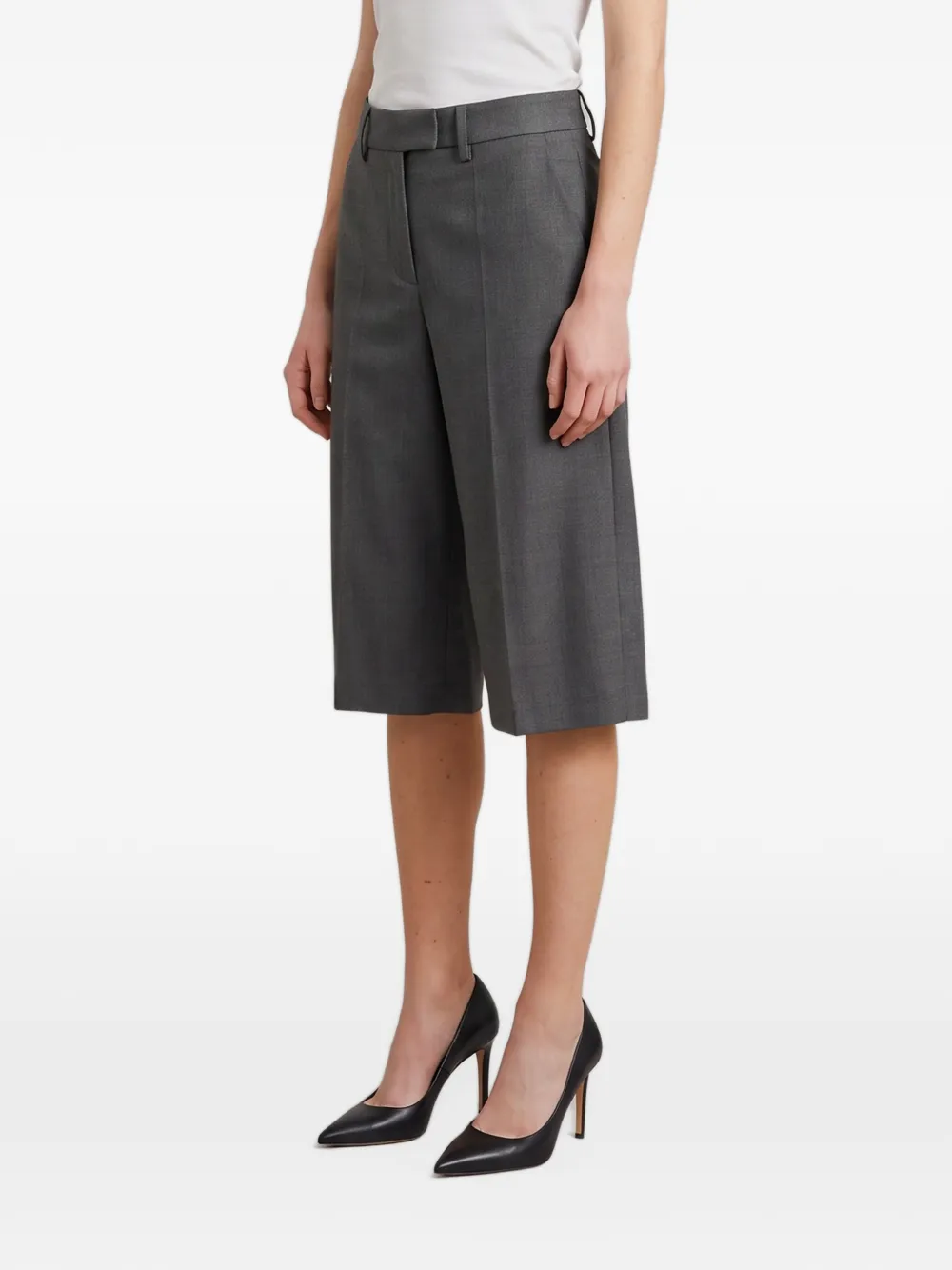 SUTTON NEW YORK pleated bermuda shorts - Grigio