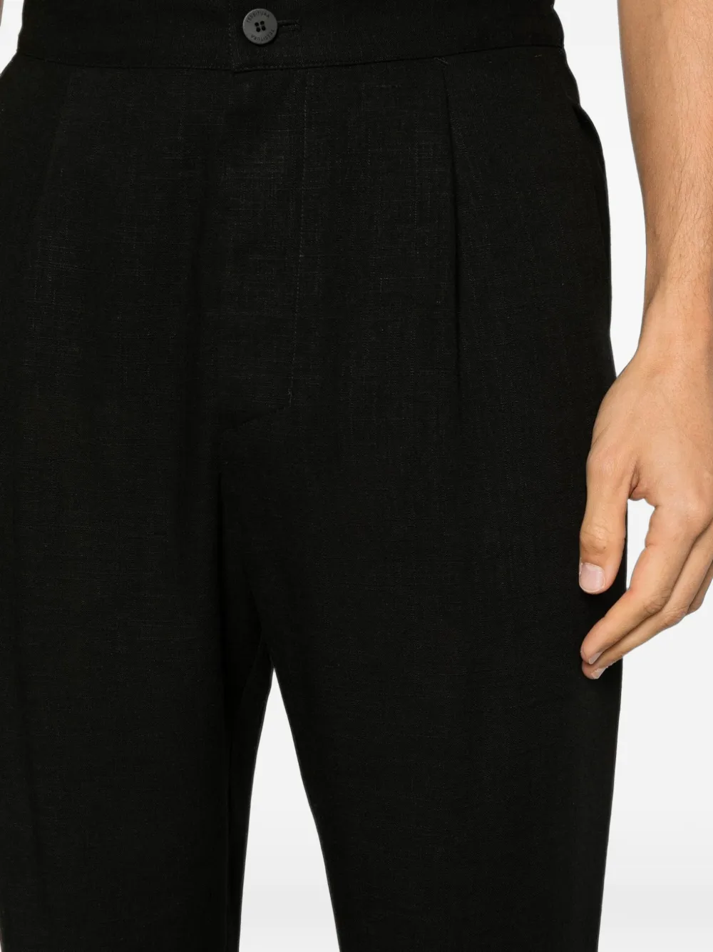 Tessitura Broek met toelopende pijpen Zwart