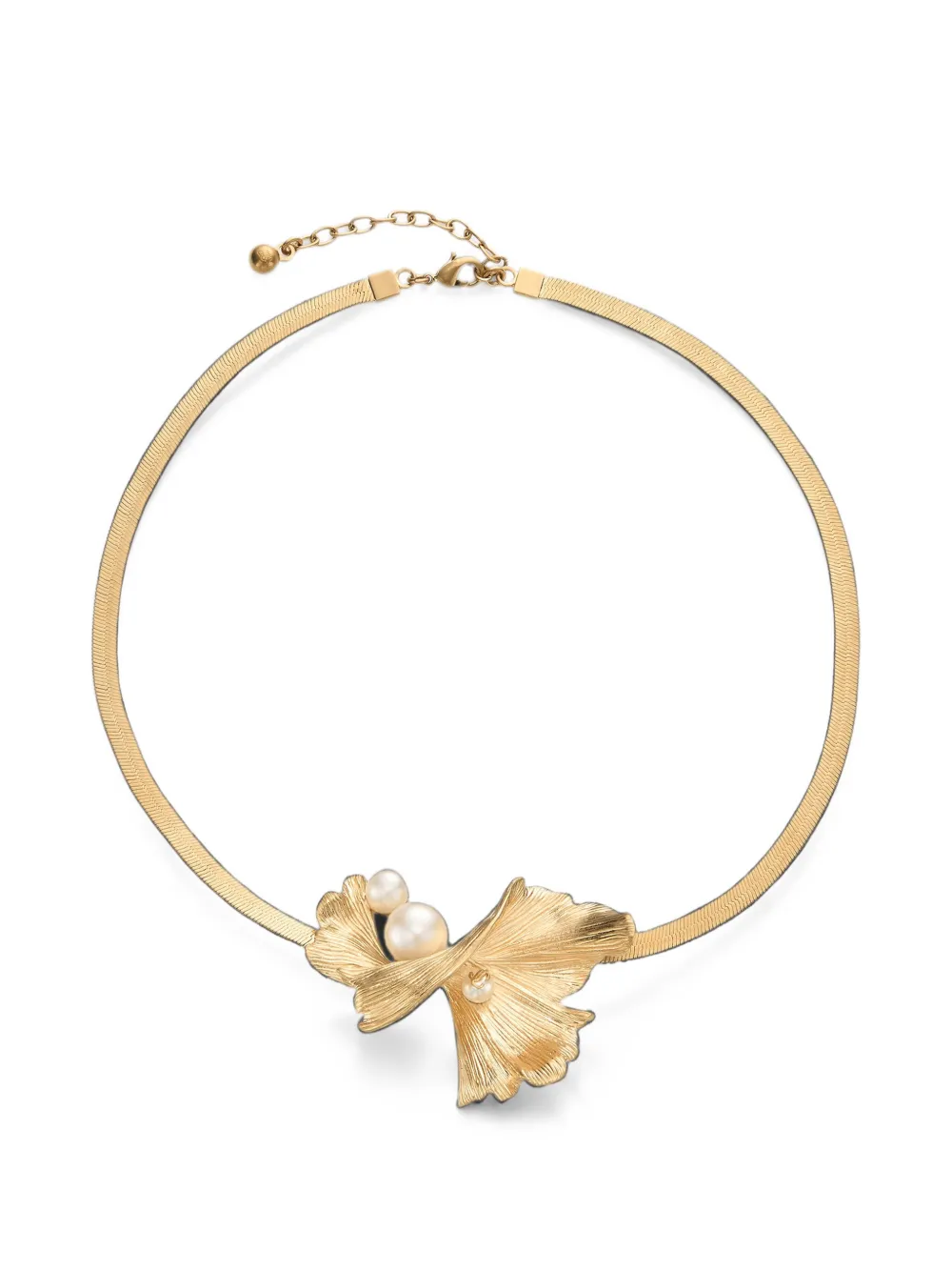 Jimmy Choo Wave pearl necklace - Oro