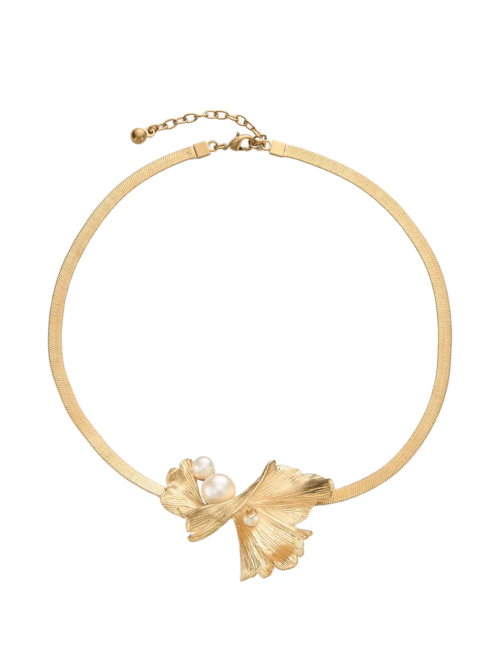 Jimmy Choo Wave pearl necklace - Oro