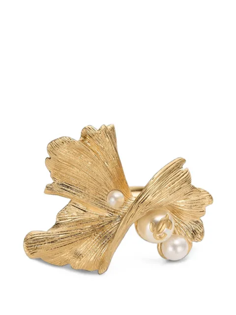 Jimmy Choo anillo Wave con perla