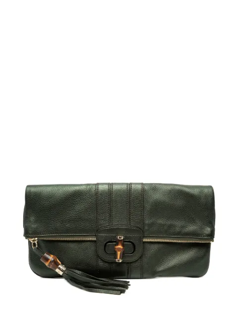 Gucci Pre-Owned 2000-2015 Calfskin Bamboo Tassel Lucy Fold Over clutch bag