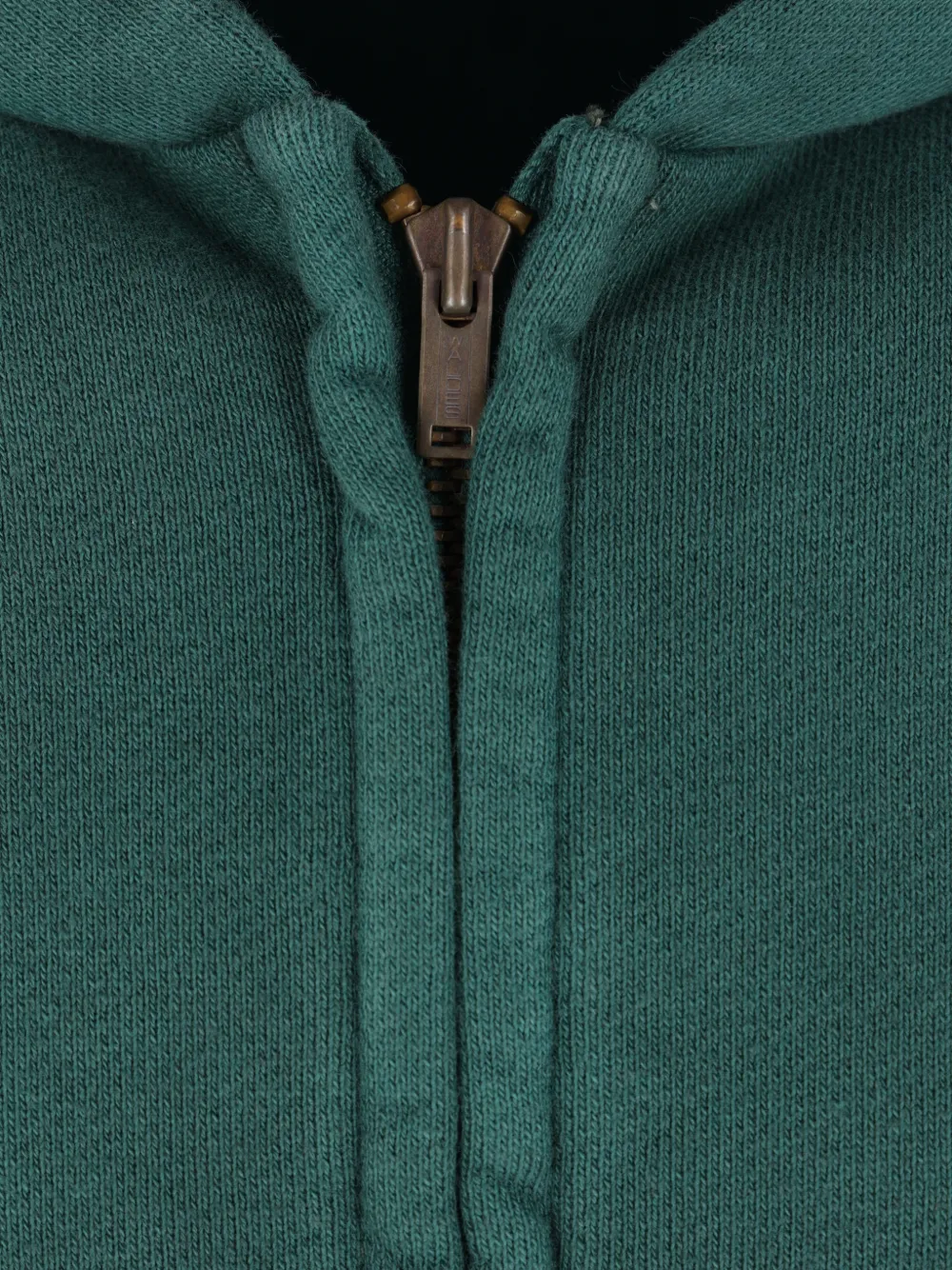 A.PRESSE zip-up cotton hoodie Groen