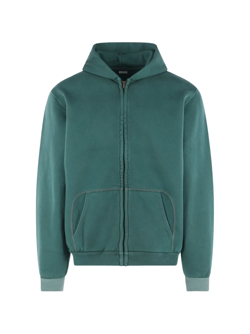 A.presse Zip-up Cotton Hoodie In Green