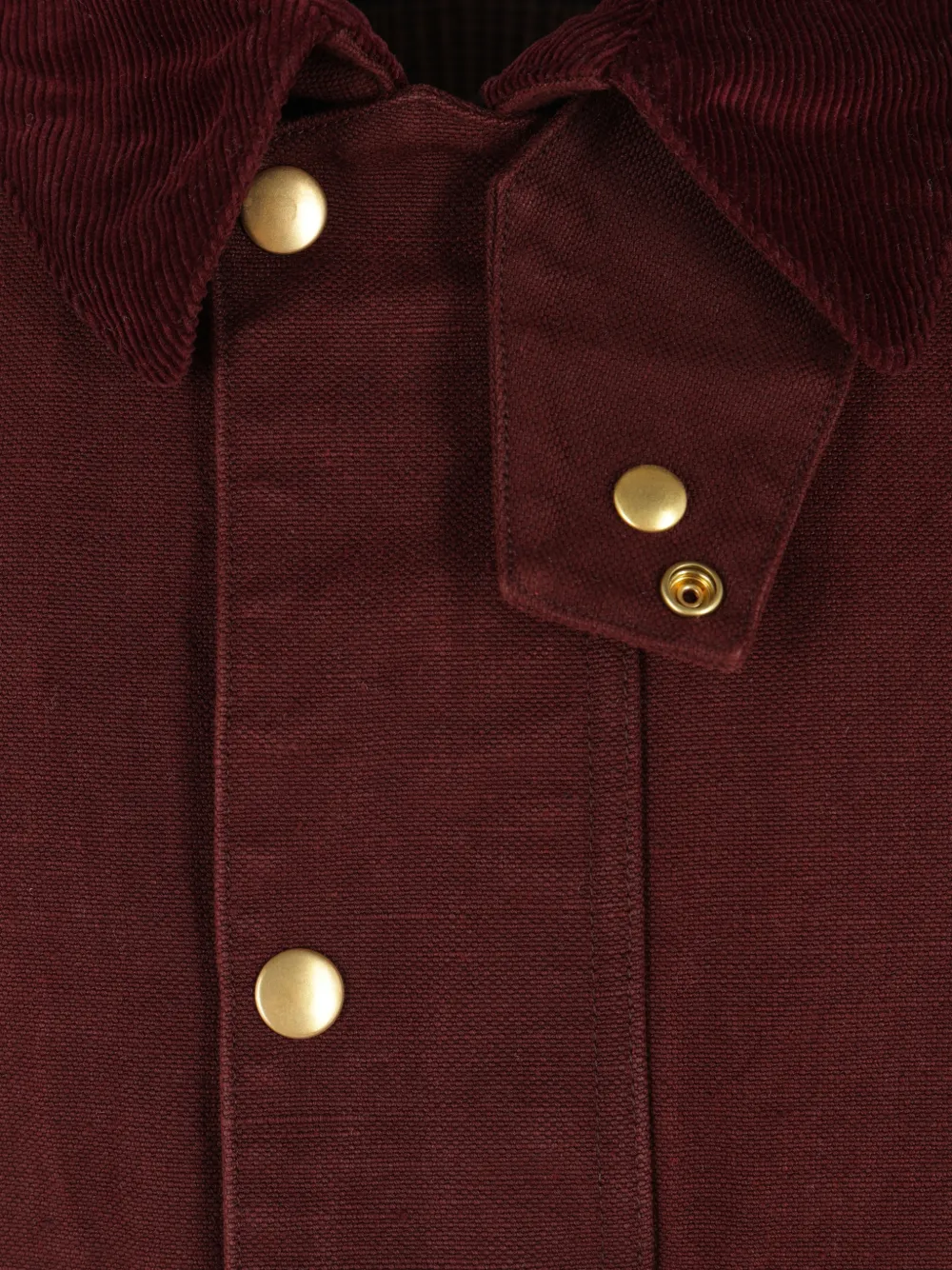 A.PRESSE waxed-canvas corduroy-collar jacket Rood