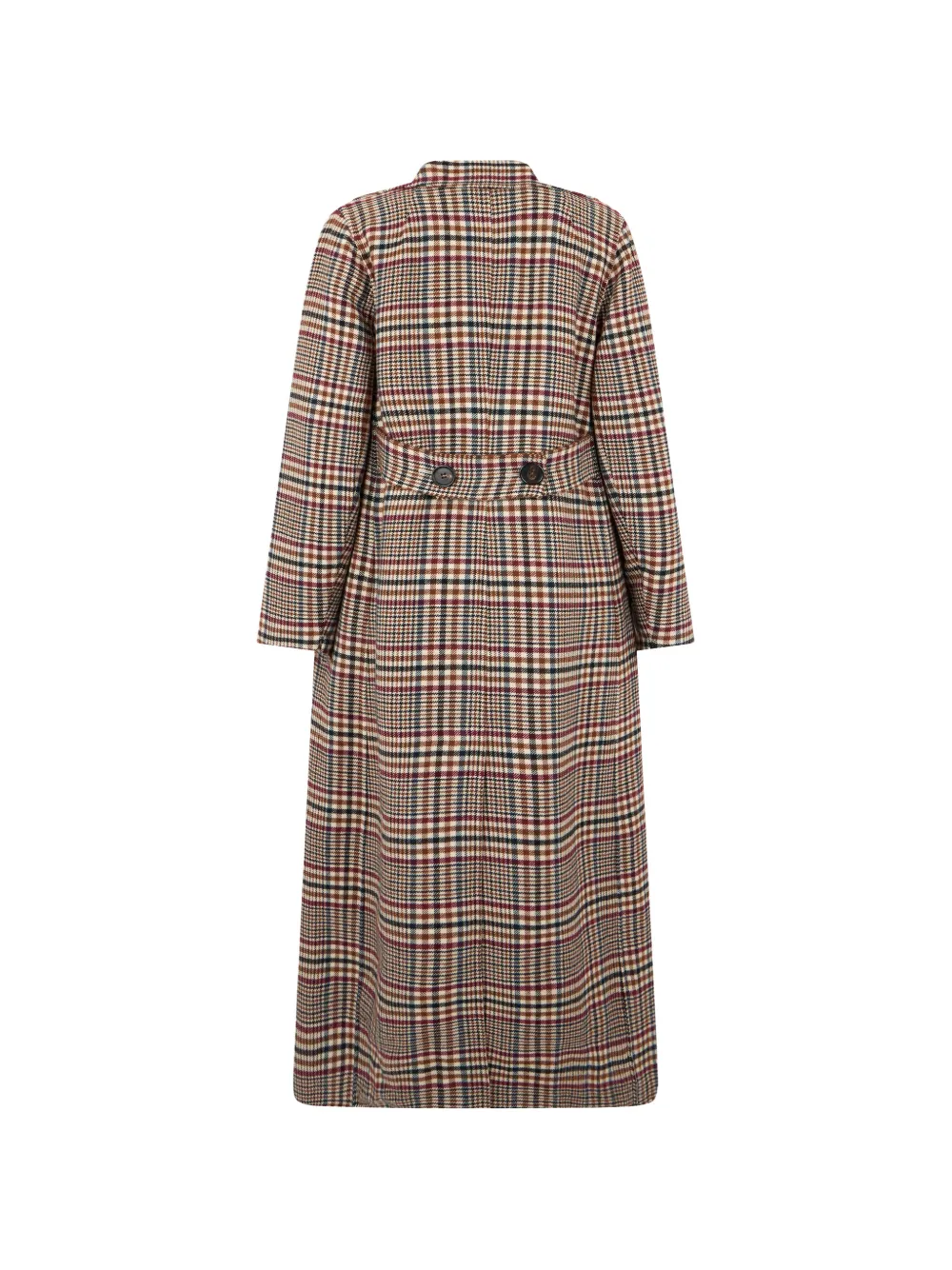 'S Max Mara Cristina check-pattern double-breasted coat Blauw