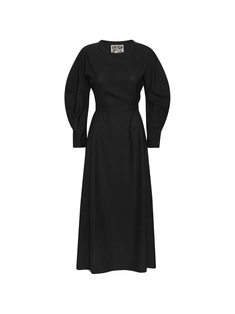 Henrik Vibskov Crackle maxi-jurk met sculpturale mouwen Zwart