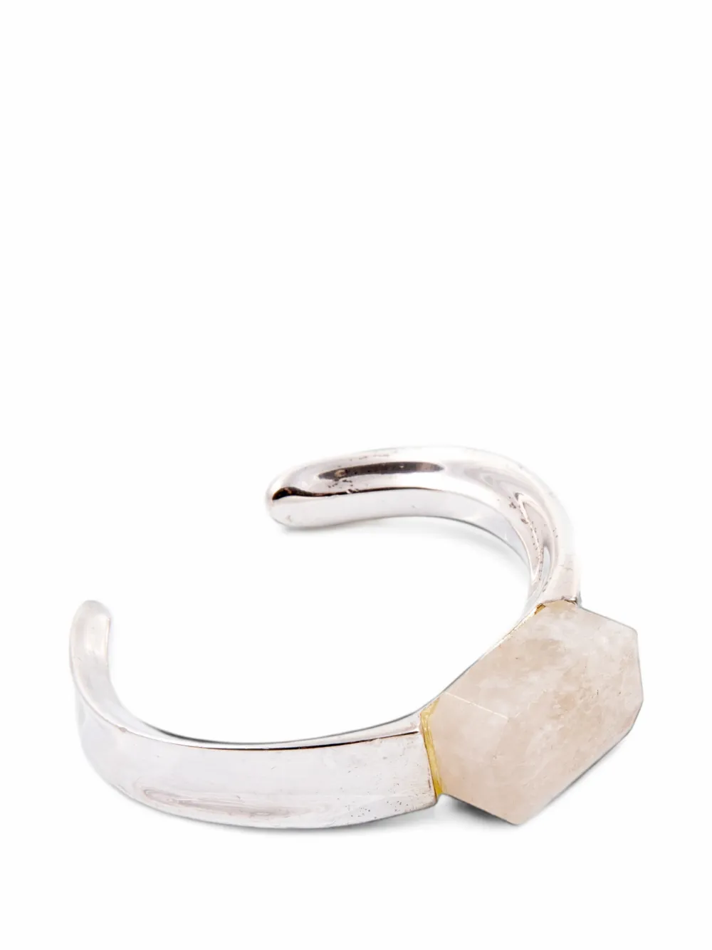 CHANEL Pre-Owned 2000s stone-embellished cuff bracelet - Silver
