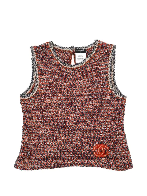 CHANEL Pre-Owned 2011 tweed tank top