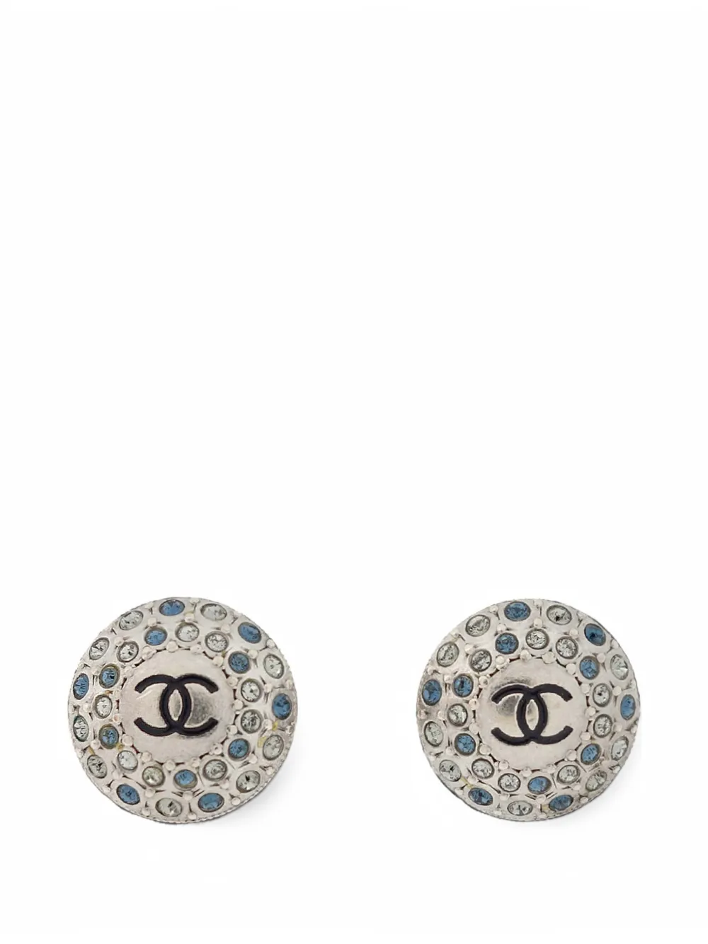 CHANEL Pre-Owned CC rhinestone-embellished earrings - Argento