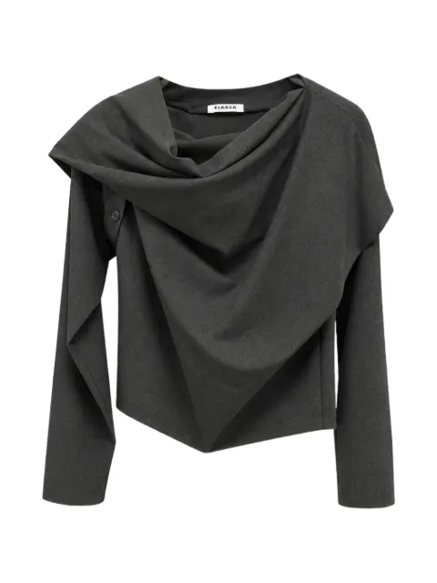 P.A.R.O.S.H. blusa con dobladillo asimétrico de manga larga