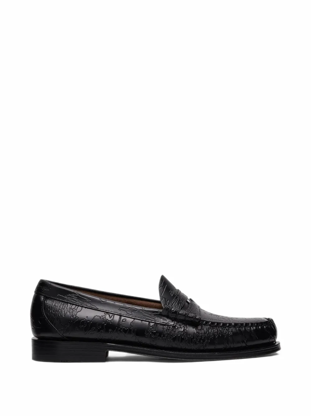 Dsm - Dover Street Market x G.H. Bass and Kei Ninomiya Camo Larson leather loafers - Schwarz
