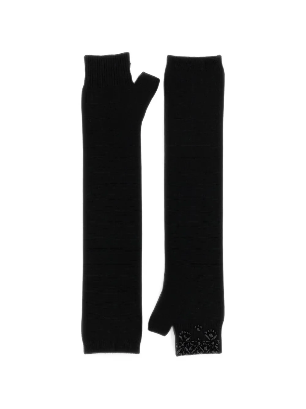 P.A.R.O.S.H. bead-embellished fingerless gloves Zwart